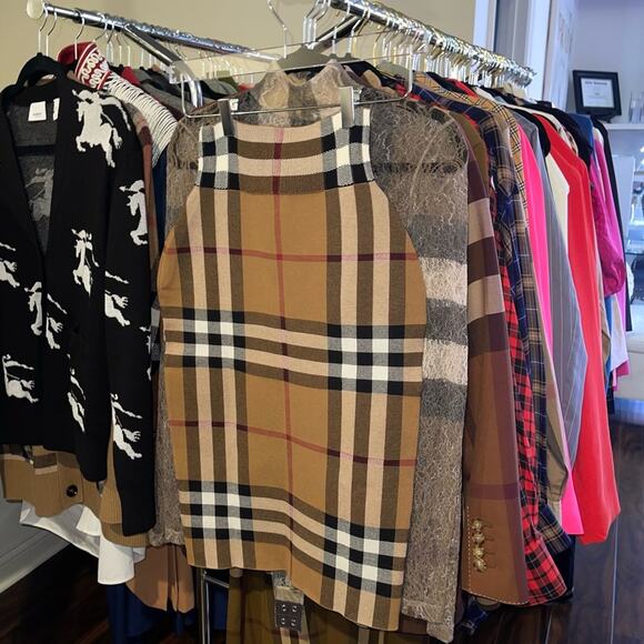 Burberry Kammie Check Skirt in Birch Brown - Picture 12 of 17